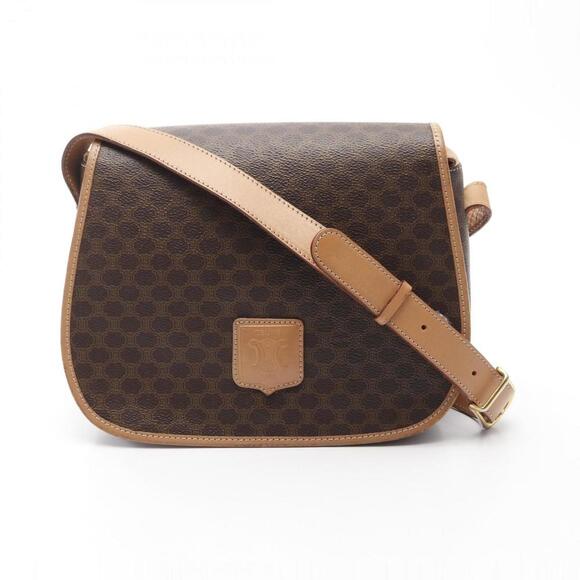 CELINE Brown Leather Shoulder Bag - Picture 1 of 11